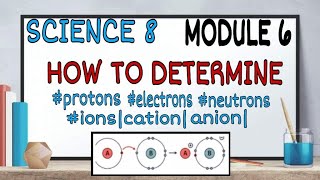 HOW TO DETERMINE THE NUMBER OF ELECTRON PROTON NEUTRON AND ION IN AN ATOM SCIENCE 8 MODULE 6 [upl. by Arem47]