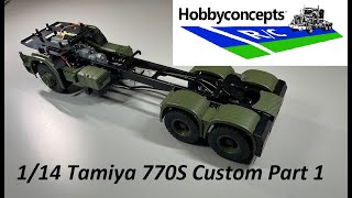 114 Tamiya Scania 770S Custom Build w Trailer Part 1 [upl. by Levesque]