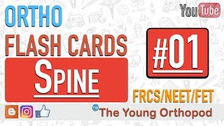 Ortho Flash Cards  Spine 01  NEET PG  USMLE  MRCS  The Young Orthopod [upl. by Ayotnahs]