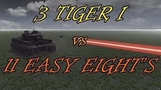 Men of War Assualt Squad 2  11 Shermans vs 3 Tiger I  RobZ Mod  Range Addon  Editor Scenario 11 [upl. by Skelly888]