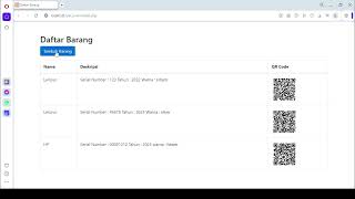 Inventory by QR Code PHP MySQLI [upl. by Carlock]