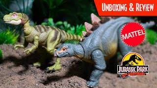 Hammond Collection Stegosaurus and Juvenile Tyrannosaurus Rex REVIEW  The Lost World Jurassic Park [upl. by Thilde]