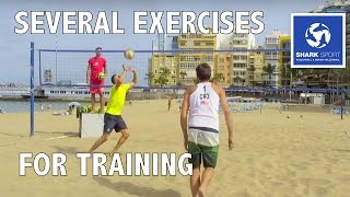 Beach Volleyball training  Exercises Mladen Stankovic coaching Anton Lossev and Niksa DellOrco [upl. by Westlund]