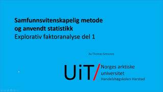 Faktoranalyse del 1 [upl. by Althee]