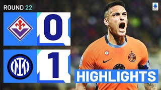 FIORENTINAINTER 01  HIGHLIGHTS  Lautaro header secure Inter win in Florence  Serie A 202324 [upl. by Cherian]