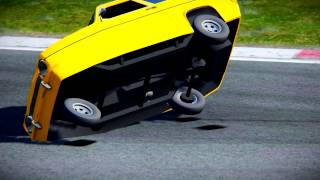 Assetto Corsa Reliant Robin RollOver [upl. by Aneetak]