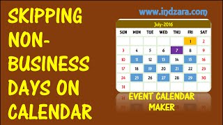 Event Calendar Maker  Excel Template  Skip NonBusiness Days [upl. by Anabella709]