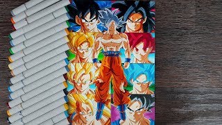 TUTORIAL Goku Transformations  Endless card [upl. by Masson]