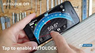 Tutorial Autolock  iOS and Android 360 degree Clinometer Spirit Level Protractor Bubble Level [upl. by Isa]