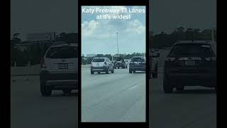 The Katy Freeway at Beltway 8 is 26 Lanes across freeway texas [upl. by Yhcir]