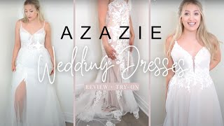 Azazie Wedding Dress Review  TryOn [upl. by Vins882]