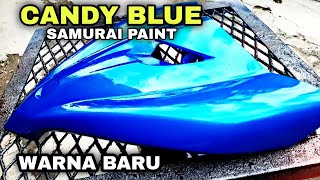 WARNA CANDY BLUE SAMURAI PAINT KODE Y111  WARNA BARU [upl. by Naedan]