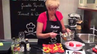 Koken met Etty Gevulde paprika met Tomaat en Ansjovis [upl. by Nellir955]