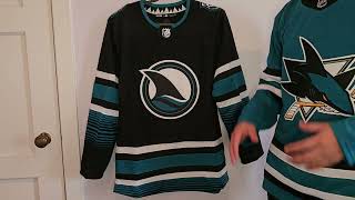 Unboxing Cali Fin San Jose Sharks Jersey 2024 Adidas Alternate Jersey [upl. by Newbold]