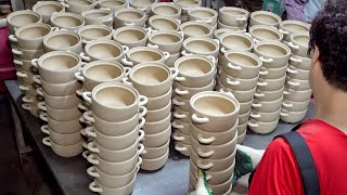 Wonderful Traditional Earthenware Pot Mass Production Process Korean Ceramics Factory [upl. by Nimrahc]