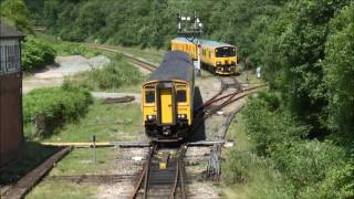 Network Rails Class 150 950001 at Tondu with semaphores and token exchanges June 24th 2016 [upl. by Rebbecca]