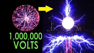 DIY Overclocked Plasma Globe 2500V to a MILLION volts [upl. by Nivrad699]