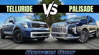 2023 Hyundai Palisade vs 2023 Kia Telluride [upl. by Ajnat]