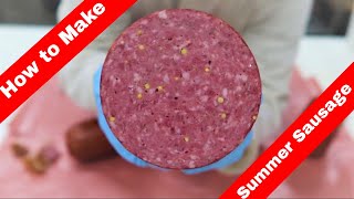 How to make summer sausage at home Recipe Included [upl. by Suryt]