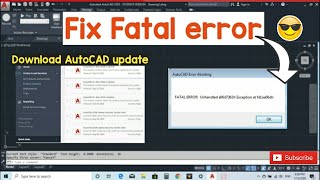 How to fix the problem of Fatal error amp AutoCAD crash🙄 [upl. by Onil]