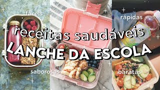 O QUE LEVAR DE LANCHE PARA A ESCOLA  10 RECEITAS fáceis e rápidas para LEVAR PARA O COLÉGIO [upl. by Raimondo]