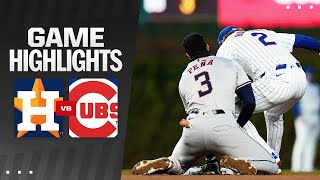 Astros vs Cubs Game Highlights 42424  MLB Highlights [upl. by Sgninnej]