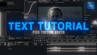 HOW TO MAKE The Best Text for Tiktok Edits  After Effects Tutorial [upl. by Velick]