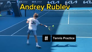 Bweh Andrey Rublev courtlevel tennis practice 🎾 💥 [upl. by Elayne262]