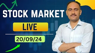 Stock Market Live 20 Sep 2024  indices live view  important stock analysis [upl. by Gnilyam]