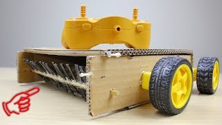 How to Make a Remote Controlled Floor Cleaning Machine from Cardboad [upl. by Oiratnom562]