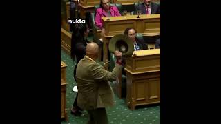 Haka Protest Disrupts New Zealand Parliament Over Controversial Bill  Nukta [upl. by Baniez]