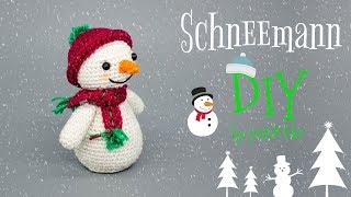 Schneemann häkeln ⛄️ Do it Yourself Amigurumi  Weihnachten  by justMiko [upl. by Sotnas29]