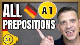 ALL German A1 Level Prepositions  AKK  DAT amp example sentences [upl. by Abramo498]