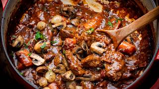 Beef Bourguignon  The Most Comforting Classic French Stew [upl. by Notsla]