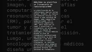 ¿Cómo se planifica un tratamiento de radioterapia [upl. by Arimahs]