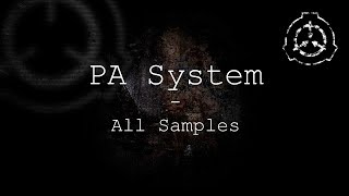 PA System  All Samples  SCP  Containment Breach v1311 [upl. by Felicie]