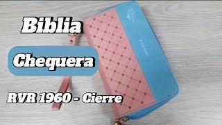 Biblia RVR 1960 Chequera AzulRosa Cierre [upl. by Yesnnyl]