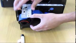 FARGO DTC4500e  How to install ribbon and cards on DTC4500e [upl. by Sukey]