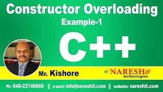 Constructor Overloading Example1  C Tutorial  Mr Kishore [upl. by Schwitzer]