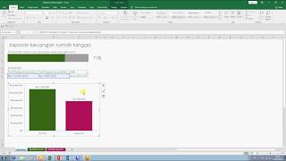 Membuat laporan Keuangan Rumah tangga dengan Template Microsfot Excel 2016 [upl. by Ojeibbob]