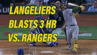 Shea Langeliers hits 3 home runs in comeback win vs Rangers  4924  Oakland As highlights [upl. by Eckmann653]