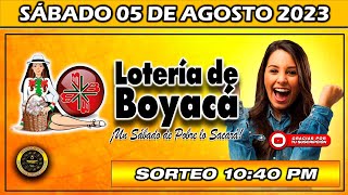 Resultado de LA LOTERIA DE BOYACA del SÁBADO 05 DE AGOSTO 2023 loteria loteríadeboyacá [upl. by Hussey]