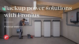 Webinar Backup power solutions with Fronius  installation instructions [upl. by Benildas872]