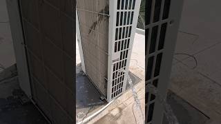 AC outdoor unit cleaning with water pressure viral ytshort video [upl. by Breh295]