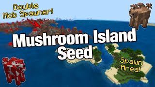 HUGE Mushroom Island at Spawn  Double MOB Spawner Seed Showcase [upl. by Ethelda705]