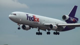 FedEx N527FE MD11 Landing Portland Airport PDX [upl. by Nosylla800]