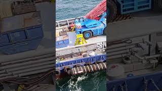 Lifting work in offshore scaffolding unloading [upl. by Denis441]