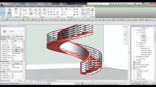 Escada helicoidal  Revit 2013  Por Mateus Azevedo [upl. by Helli]