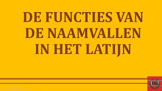 functies van de naamvallen in het Latijn [upl. by Strawn]