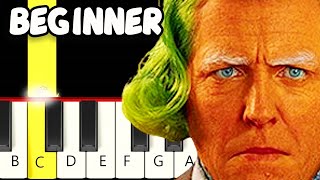 Oompa Loompa  Wonka Soundtrack  Fast and Slow Easy Piano Tutorial  Beginner [upl. by Adnertal155]